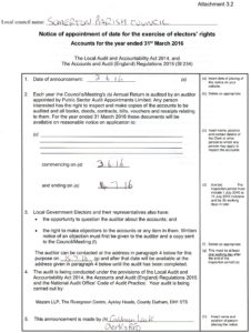 Electors' Rights Notice for year ended 31.3.2016